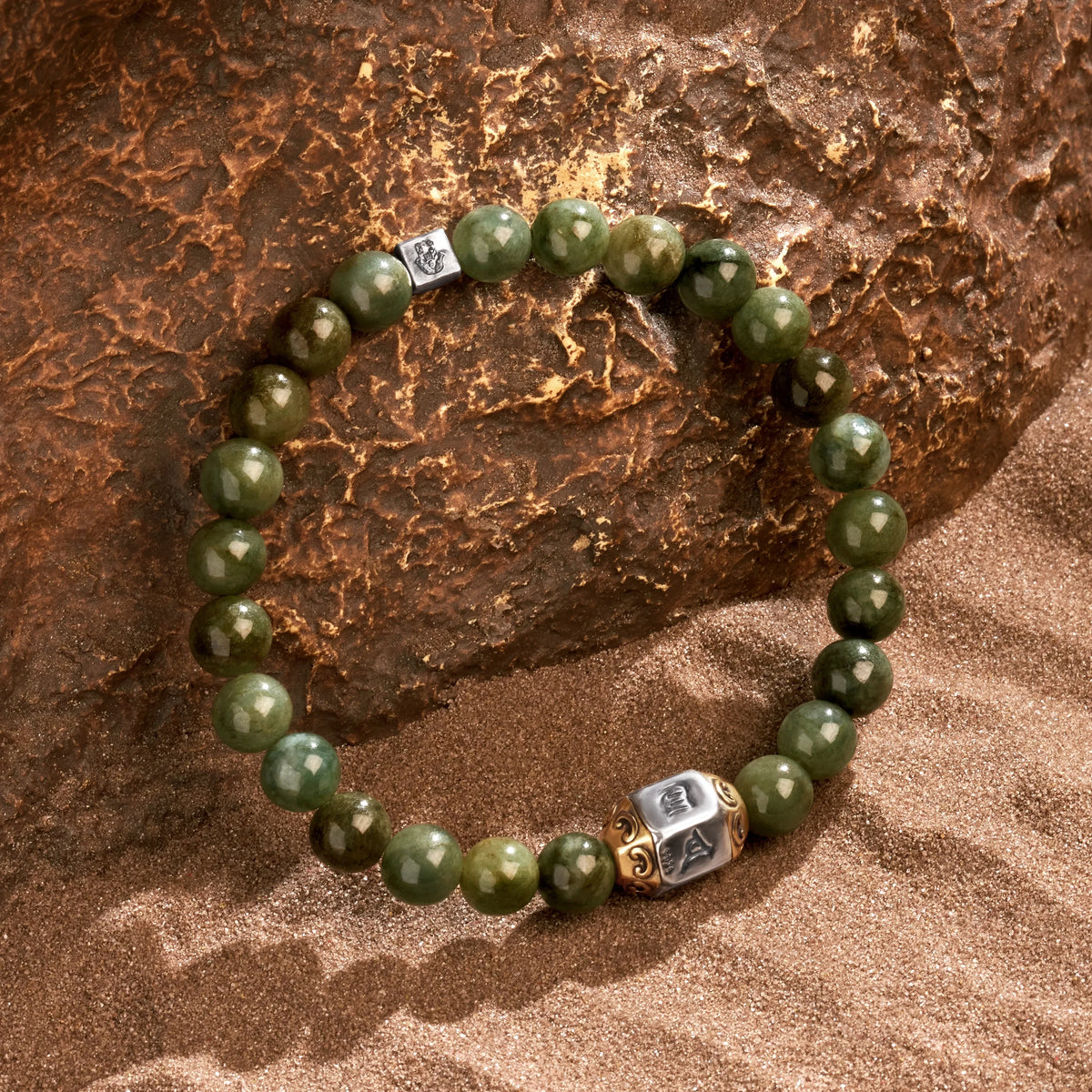 Words of Wisdom Jade Mantra Bracelet