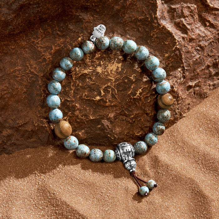 Enlightened Contemplation - Turquoise Mantra Bracelet