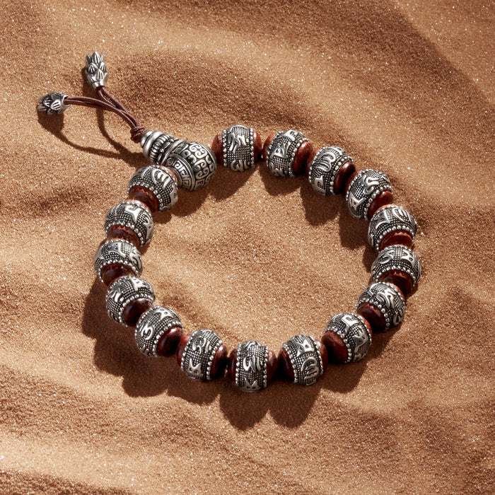 Rooted in Spirituality Agarwood Mantra Bracelet