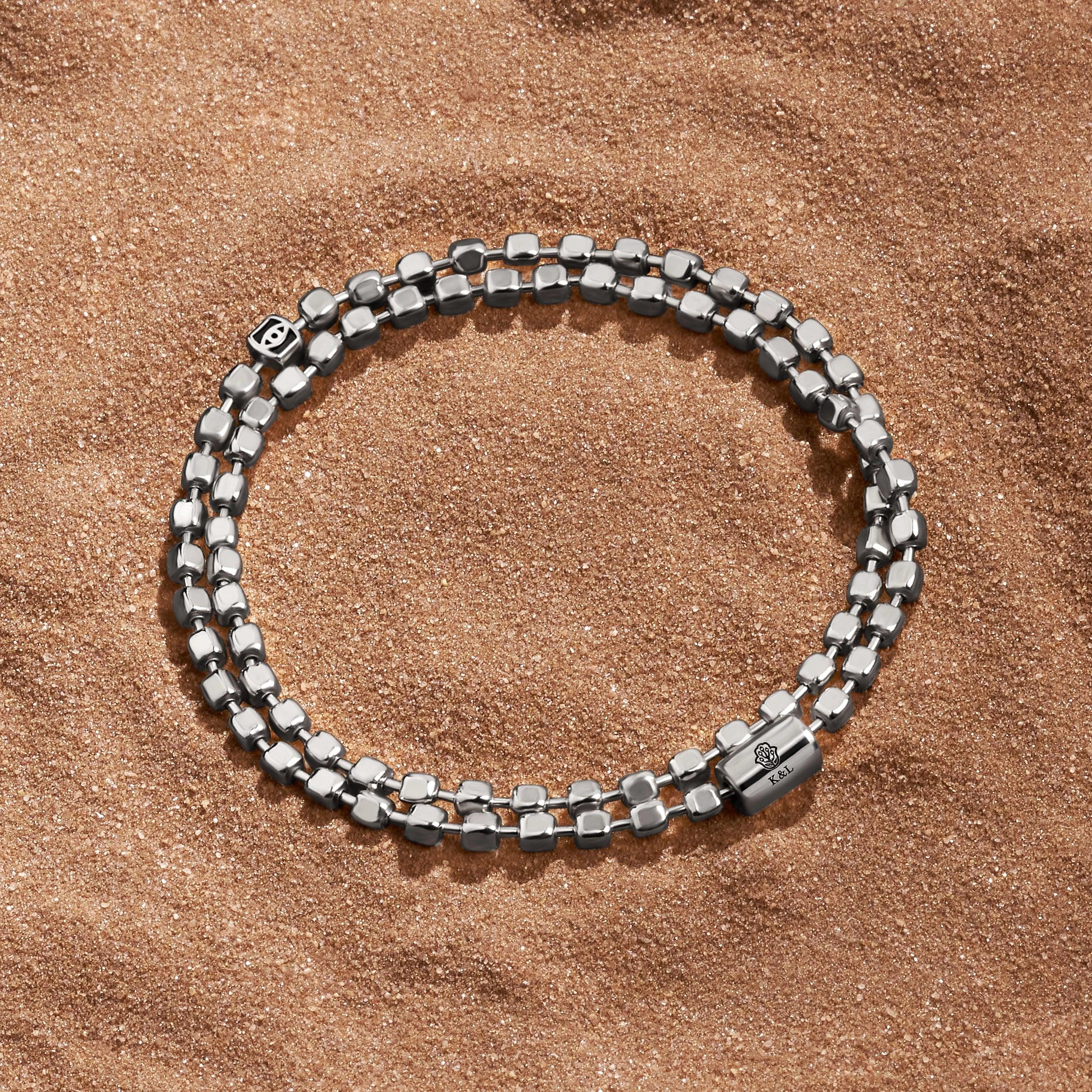 Mindful Strength Silver Evil Eye Hamsa Bracelet