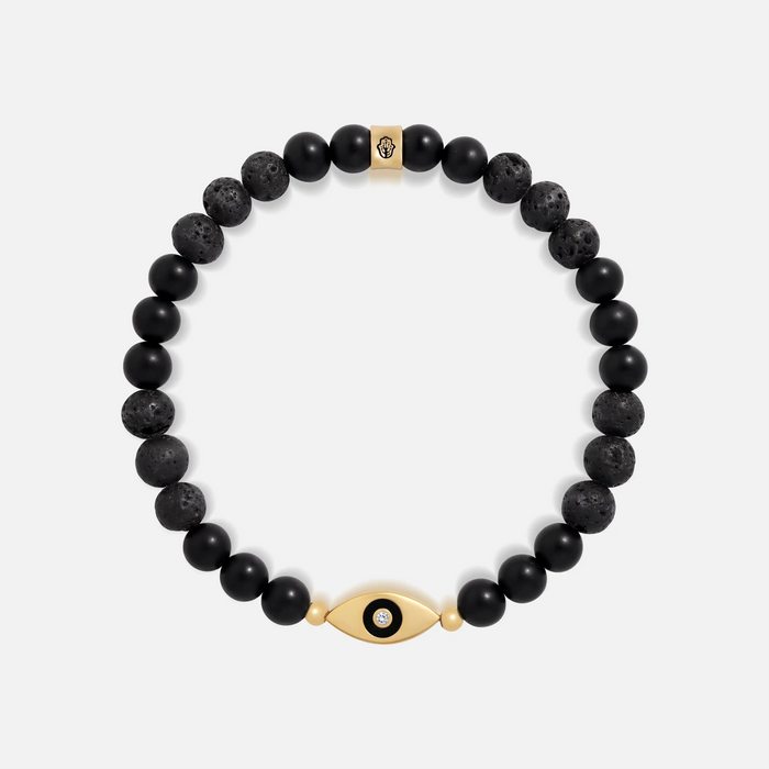 Guardian’s Focus Evil Eye Onyx & Lava Bracelet