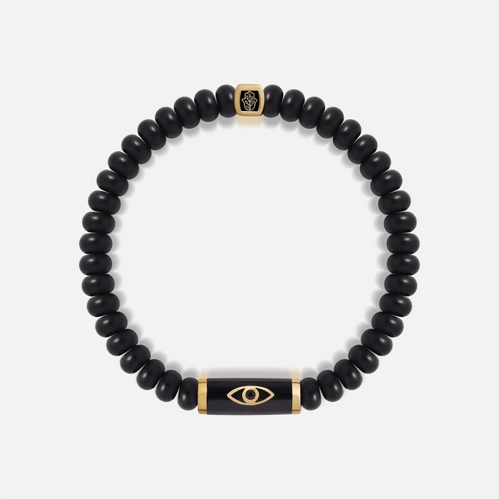Prosperous Journey Evil Eye Onyx Bracelet