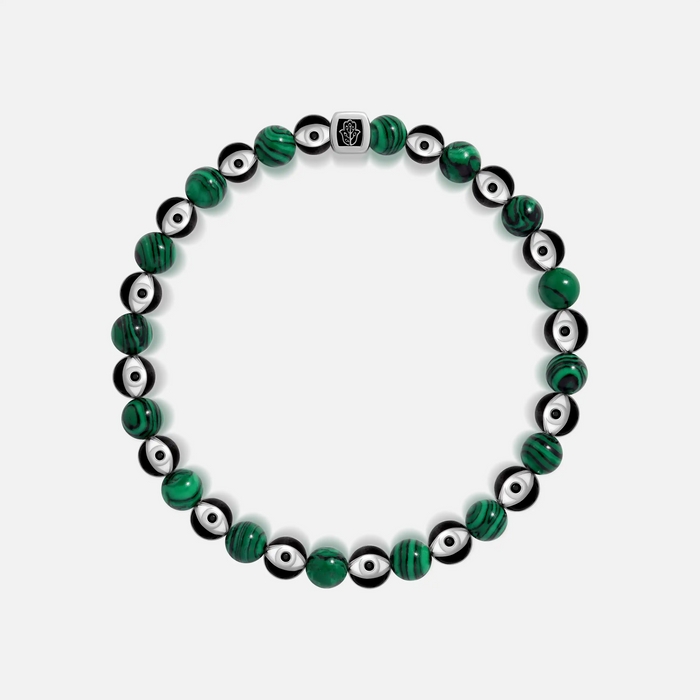 Abundant Transformation Malachite Evil Eye Bracelet