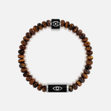 Hopeful Enterprise Tiger’s Eye & Black Onyx Evil Eye Bracelet