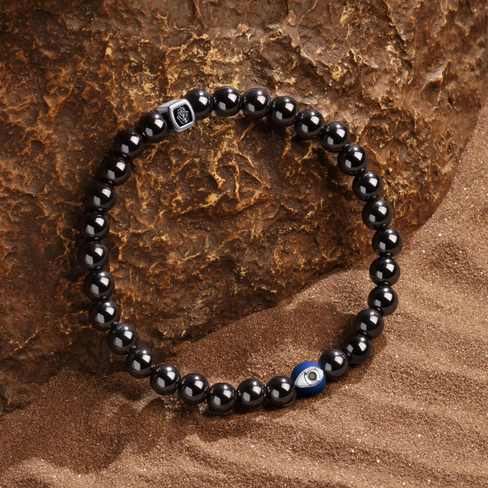 Auric Defender - Hematite Evil Eye Bracelet