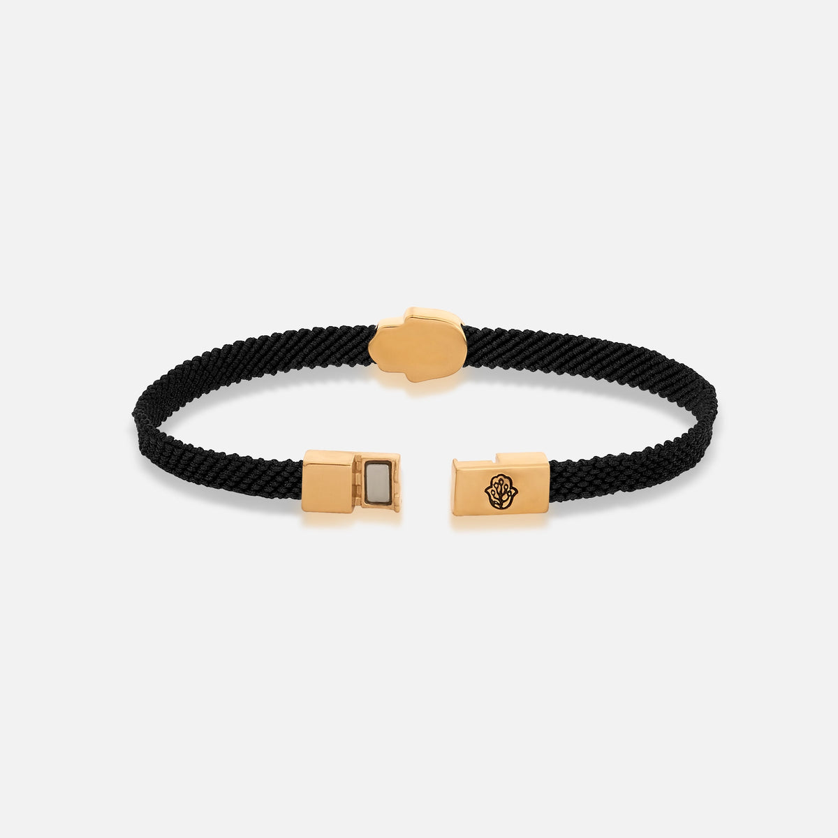 Shield of Serenity Onyx Hamsa Black String Bracelet