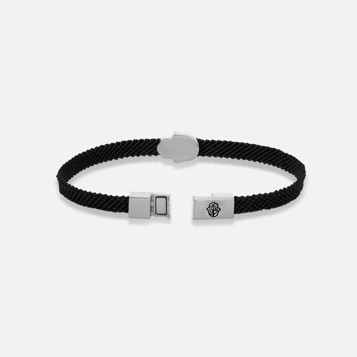Guardian of Harmony Malachite Hamsa Black String Bracelet
