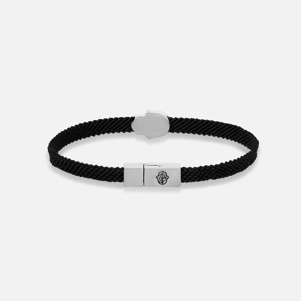 Guardian of Harmony Malachite Hamsa Black String Bracelet