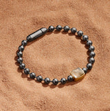 Eclipse Strength Gunmetal Labradorite Charm Bracelet