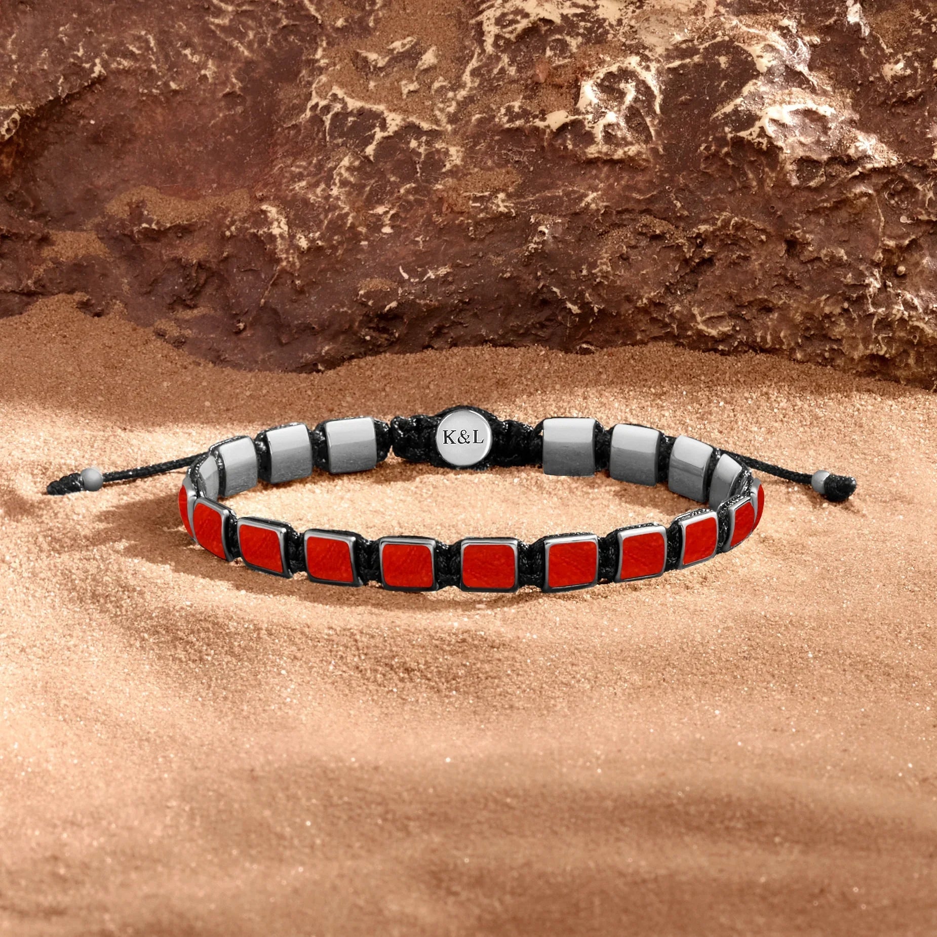 Courage & Wisdom Coral Silver Bracelet
