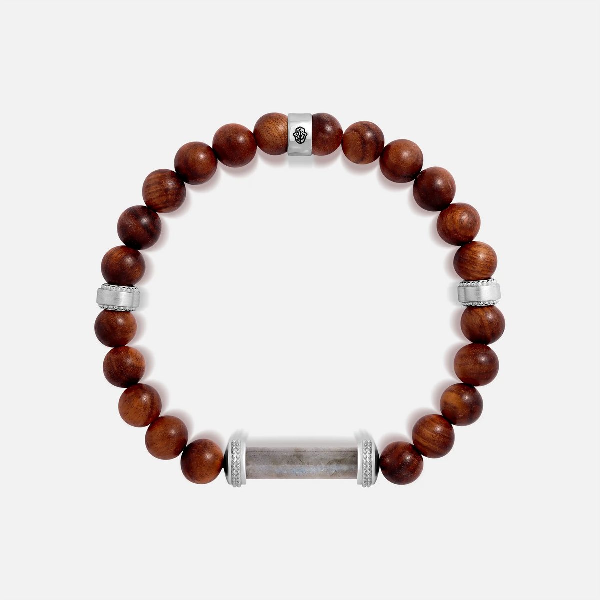 Whispered Light Agarwood Labradorite Charm Bracelet