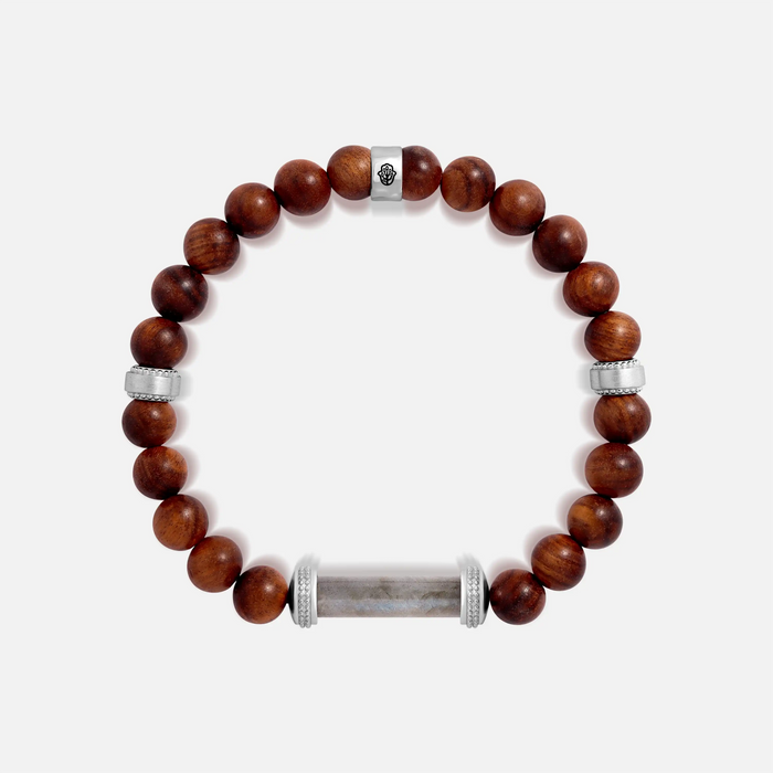 Whispered Light Agarwood Labradorite Charm Bracelet