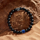 Enlightened Awareness Lapis Lazuli & Black Onyx Hamsa Bracelet