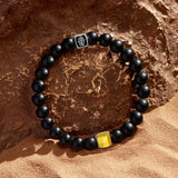 Blissful Outlook Citrine Birthstone Bracelet on Black Onyx