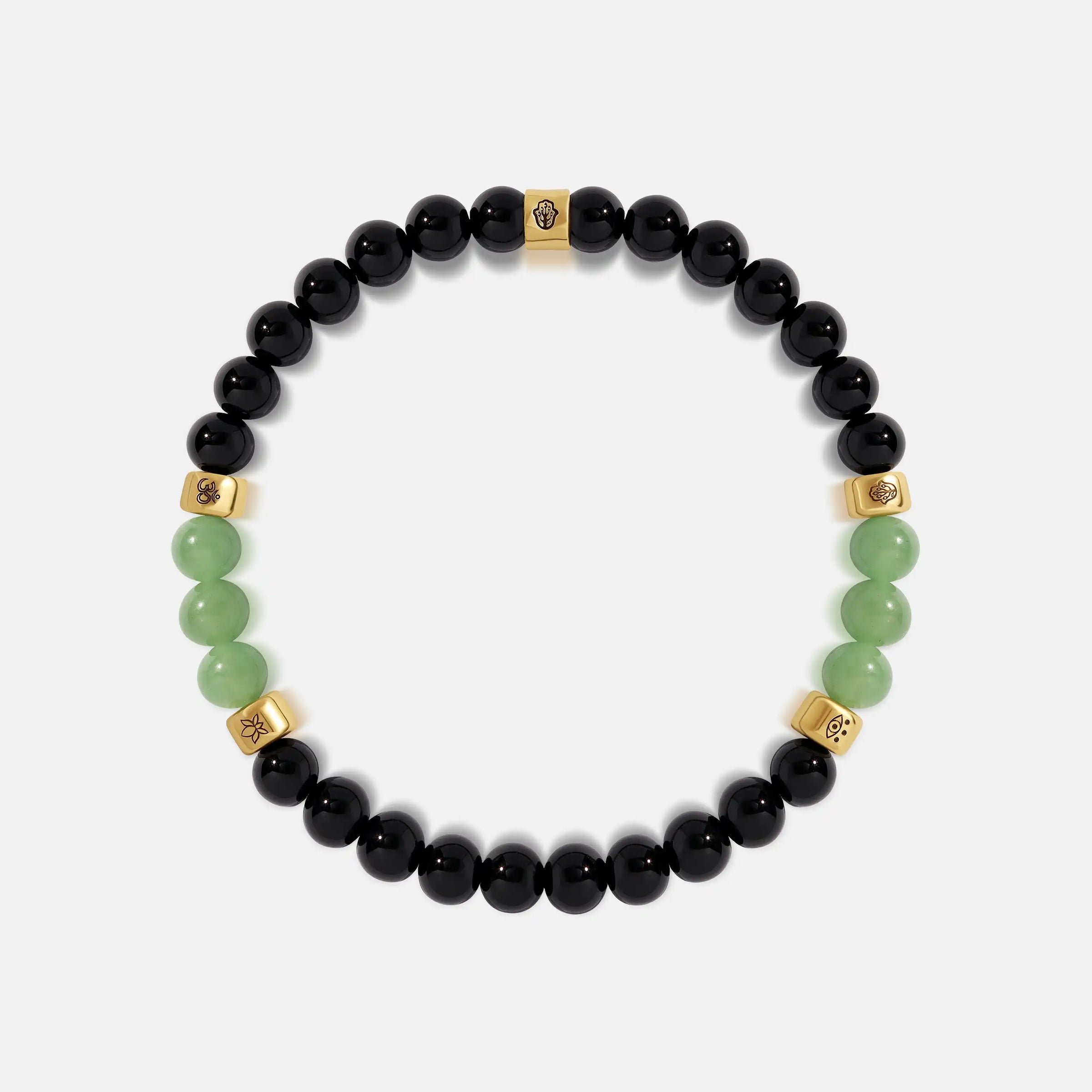 Empowered Path Onyx & Jade Symbol Bracelet