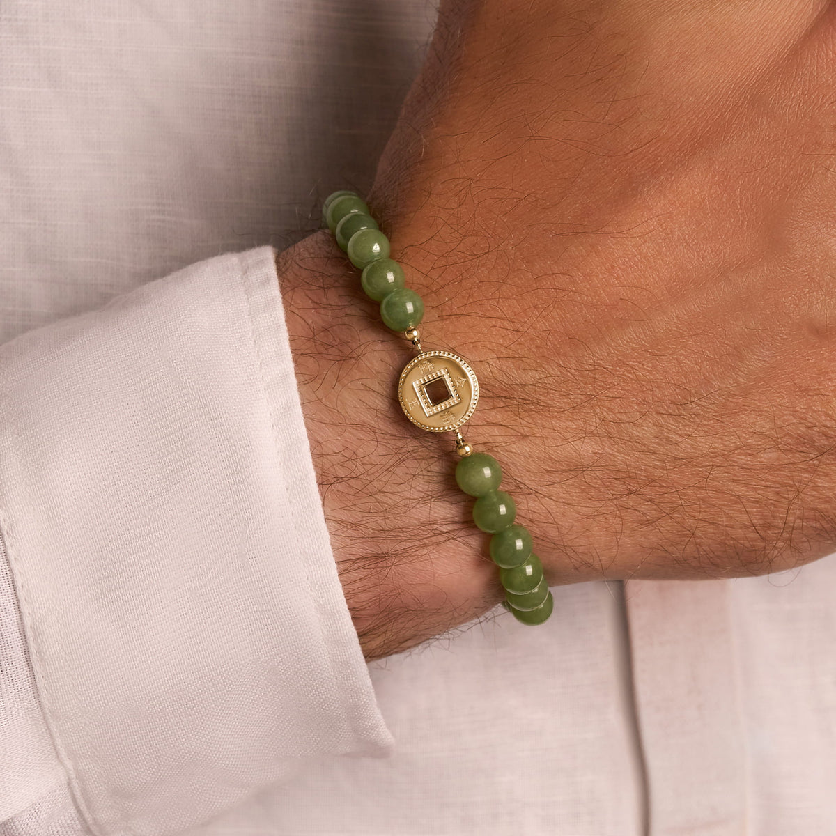 Fortune’s Guard Jade Lucky Charm Bracelet