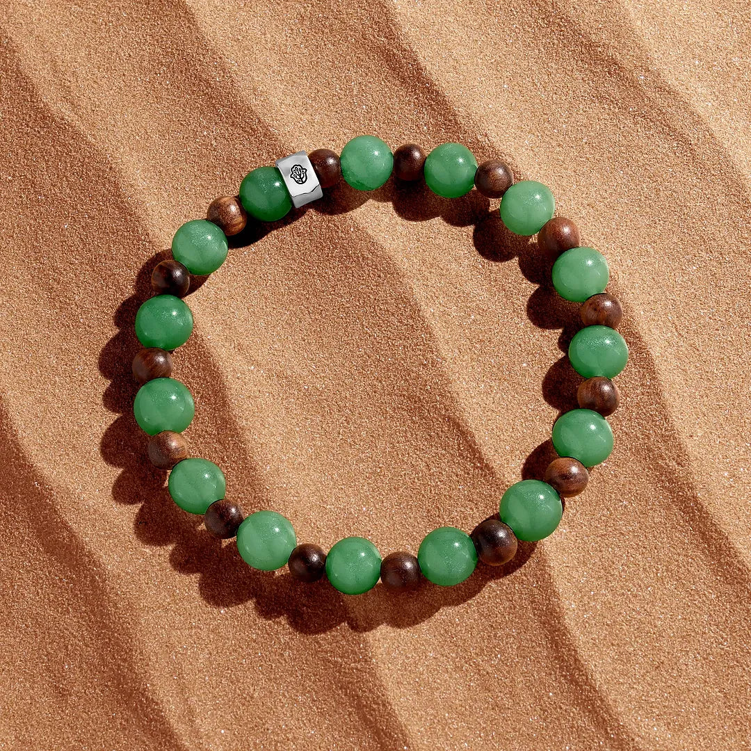 Calm Resolve Agarwood & Jadeite Bracelet