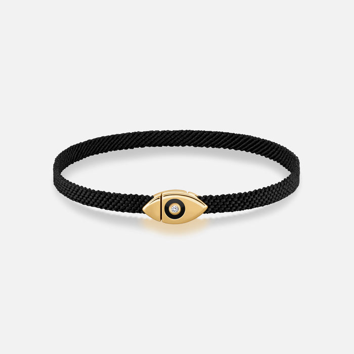 Infinite Success Men’s Evil Eye Black String Bracelet