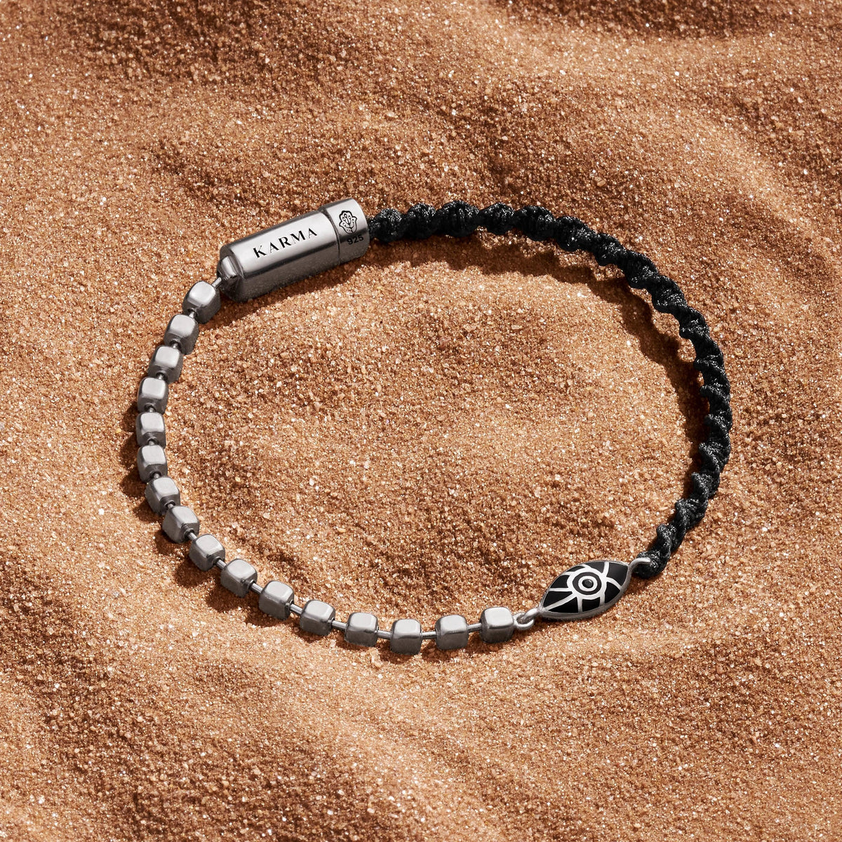Peaceful Wisdom Onyx Evil Eye Black String Bracelet