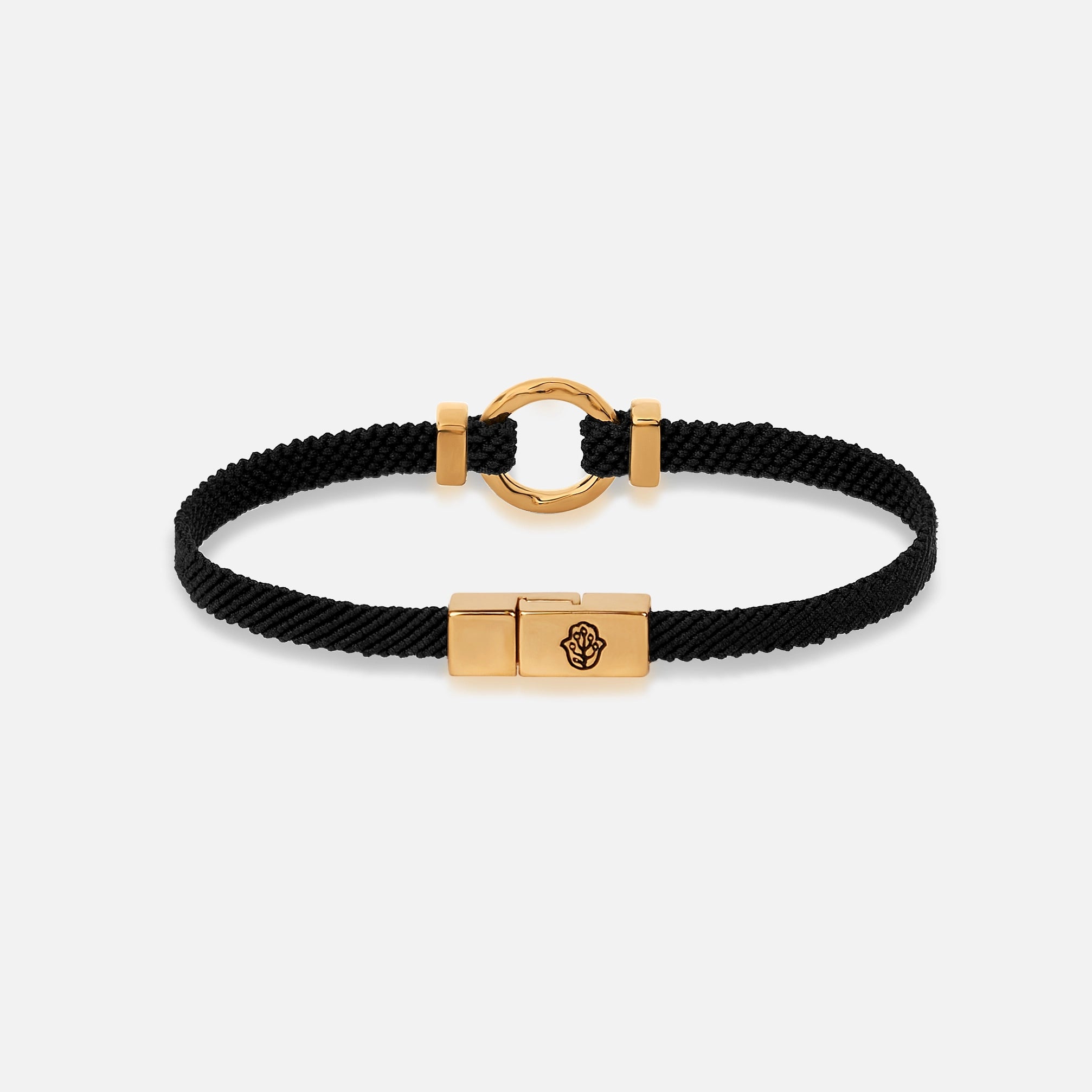 Zen Living Karma Circle Men’s Black String Bracelet