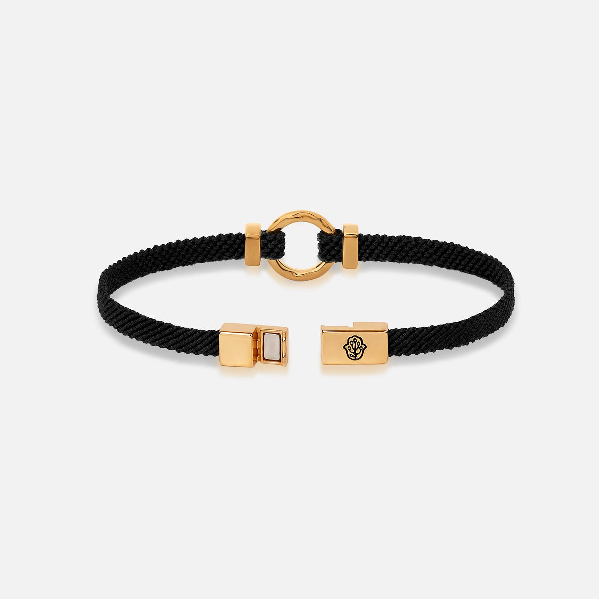 Zen Living Karma Circle Men’s Black String Bracelet