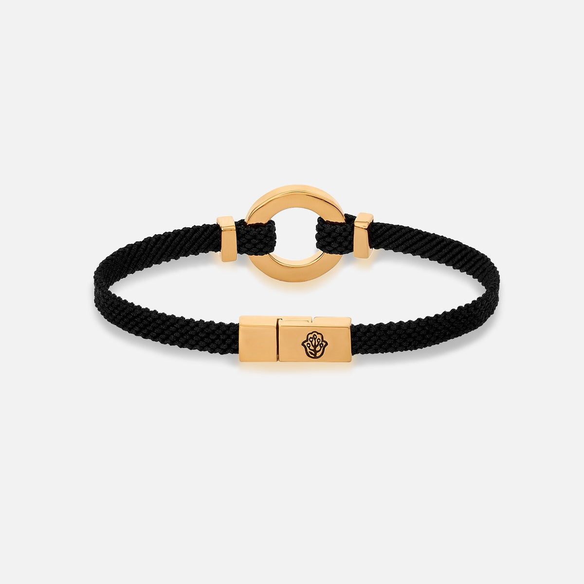 Constant Protection Black Onyx Karma Circle Men’s Black String Bracelet Large