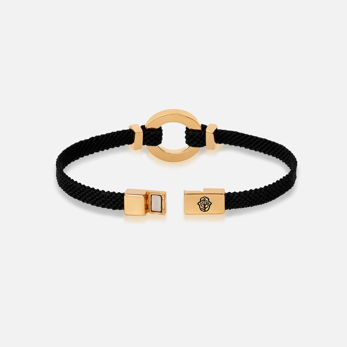Constant Protection Black Onyx Karma Circle Men’s Black String Bracelet Large