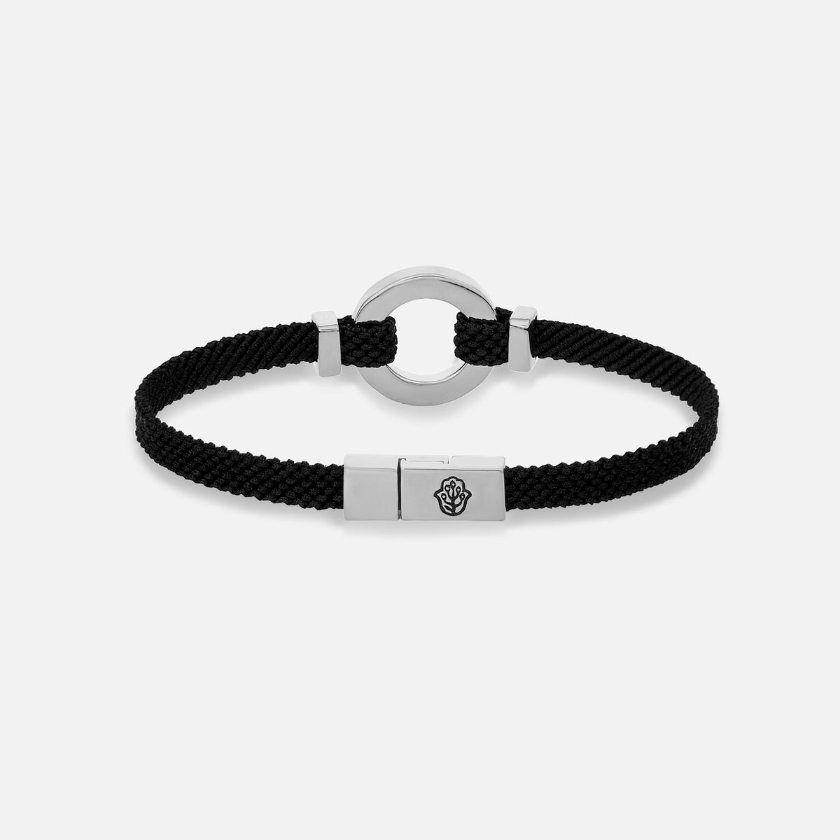 Positive Vibrations Malachite Karma Circle Men’s Black String Bracelet