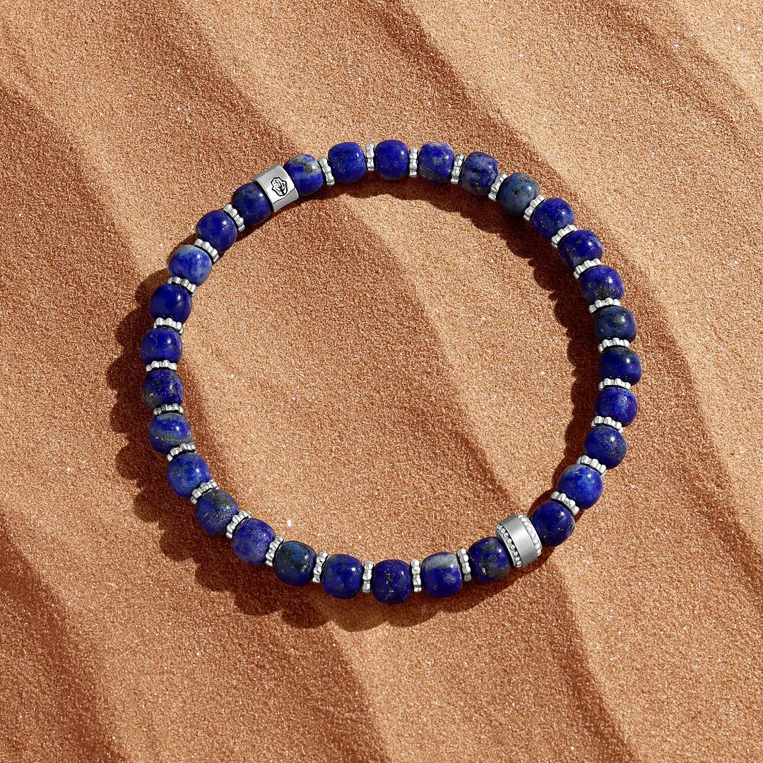 Noble Bearing Lapis Bead Bracelet
