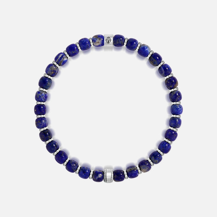 Noble Bearing Lapis Bead Bracelet