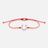 True North Horseshoe Red String Bracelet