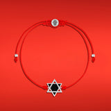 Sacred Shield Black Onyx Star of David Red String Bracelet