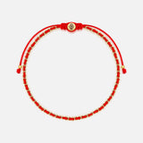 Linked Intentions 14K Gold Red String Bracelet