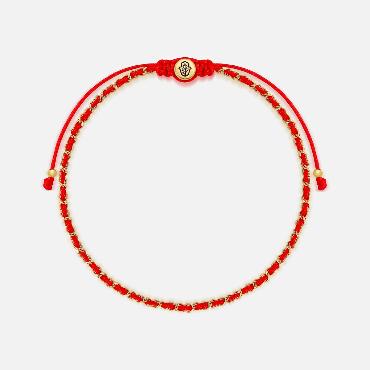 Linked Intentions 14K Gold Red String Bracelet