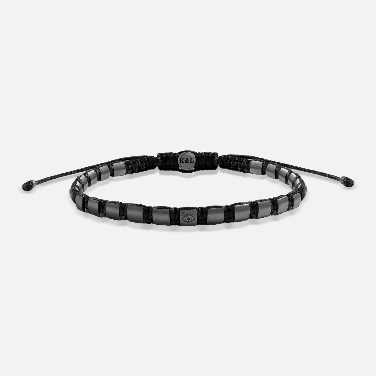 Quiet Strength Black Rhodium Macramé Bracelet