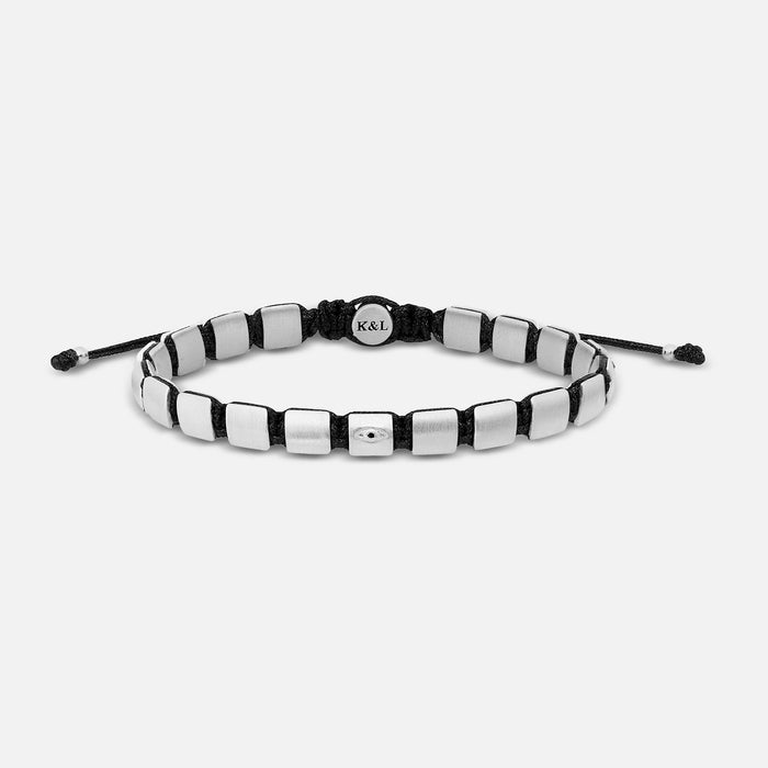 Spiritual Manifestation Silver Evil Eye Black String Bracelet