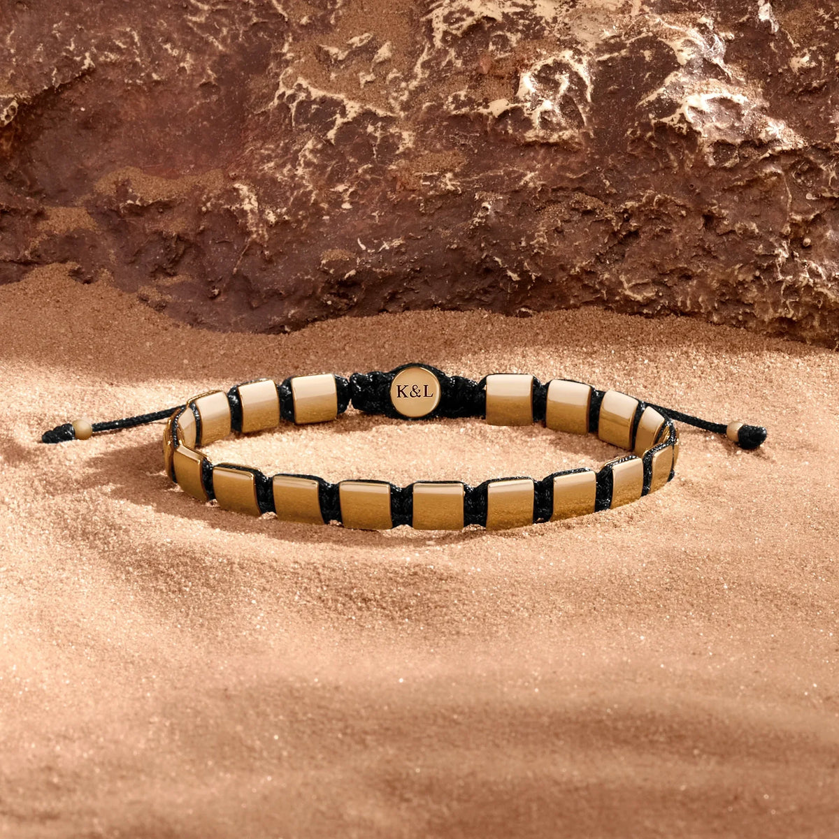 Lucky Spirit Gold Evil Eye Black String Bracelet