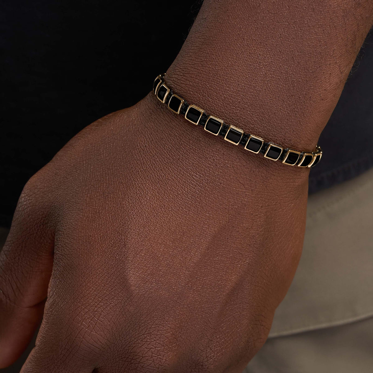 Dream’s Inspiration Onyx Gold Evil Eye Black String Bracelet