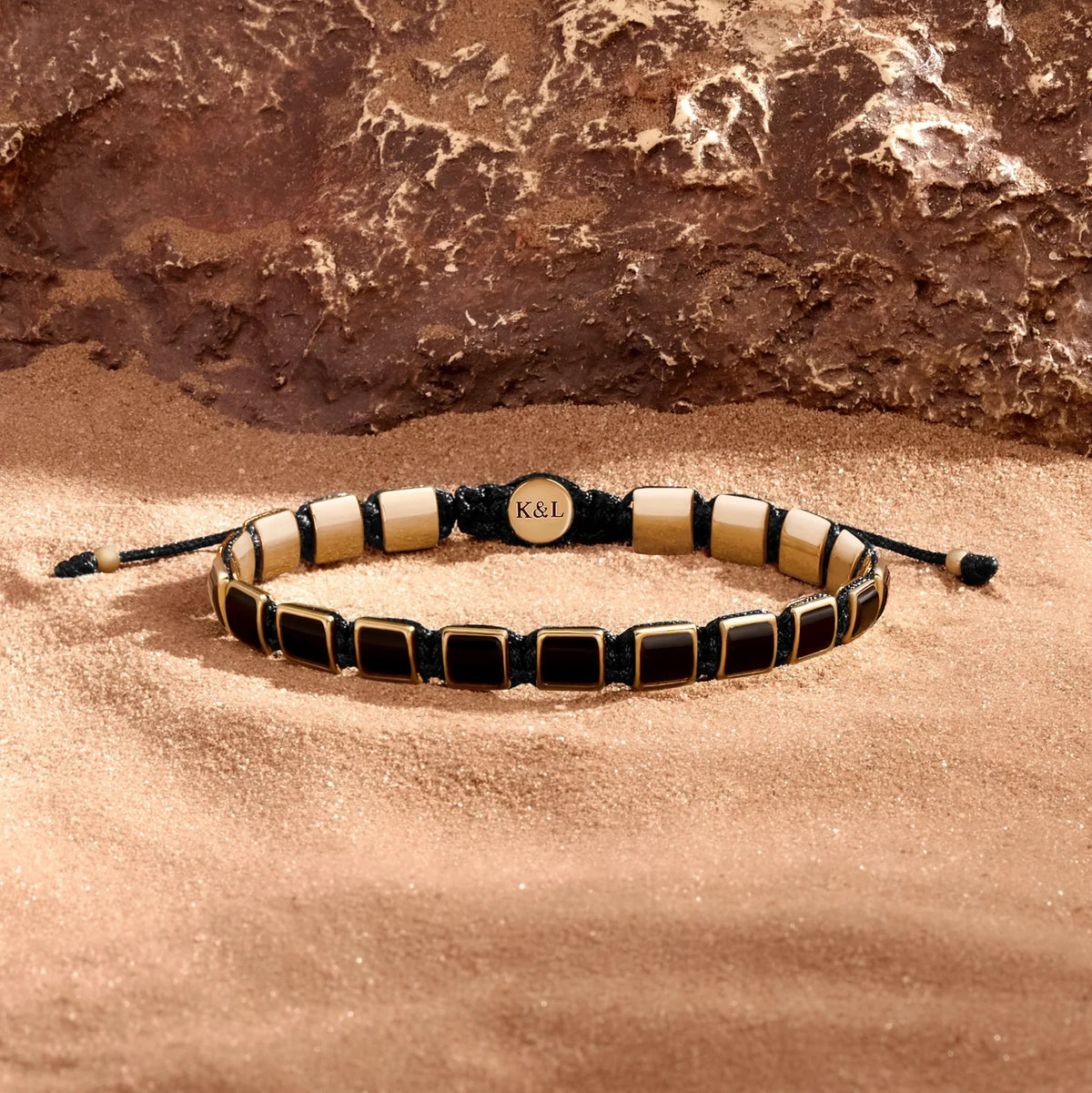 Dream’s Inspiration Onyx Gold Evil Eye Black String Bracelet