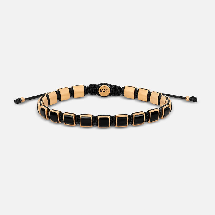 Dream’s Inspiration Onyx Gold Evil Eye Black String Bracelet