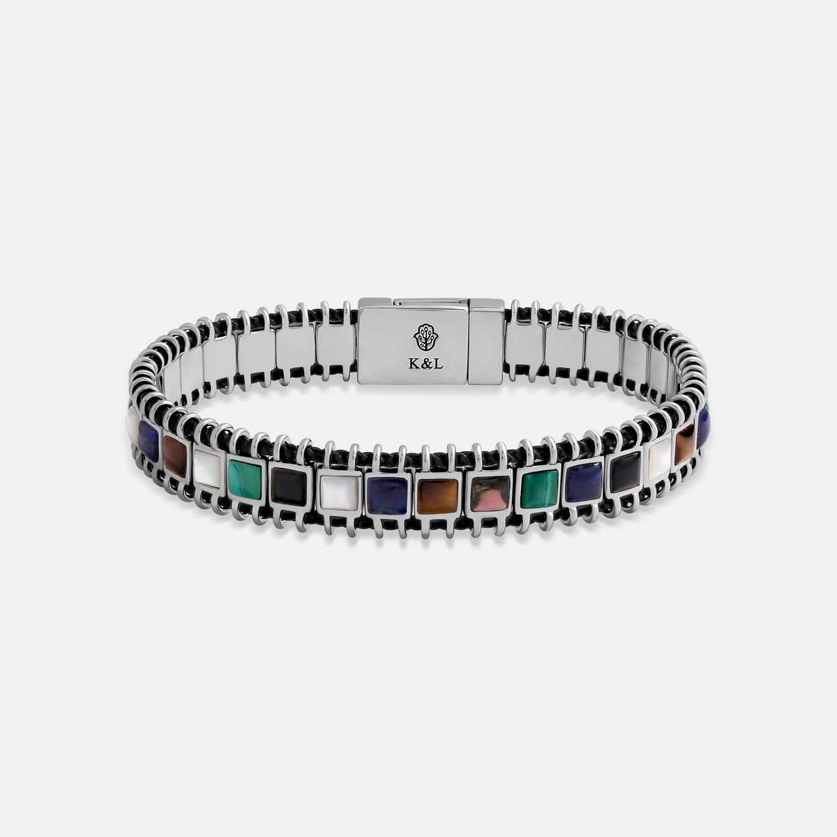 Supported Path Hamsa Multi-Stone Bracelet