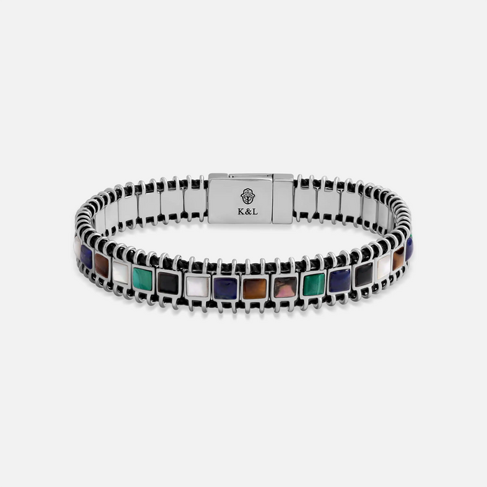 Supported Path Hamsa Multi-Stone Bracelet