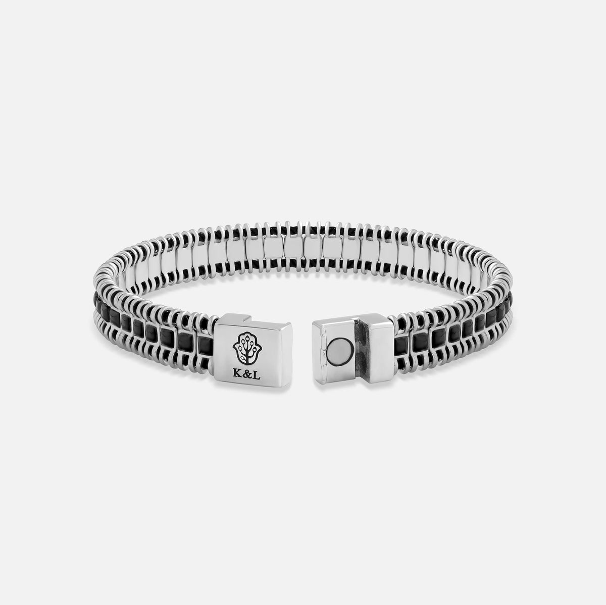 Steadfast Edge Black Onyx Magnetic Bracelet