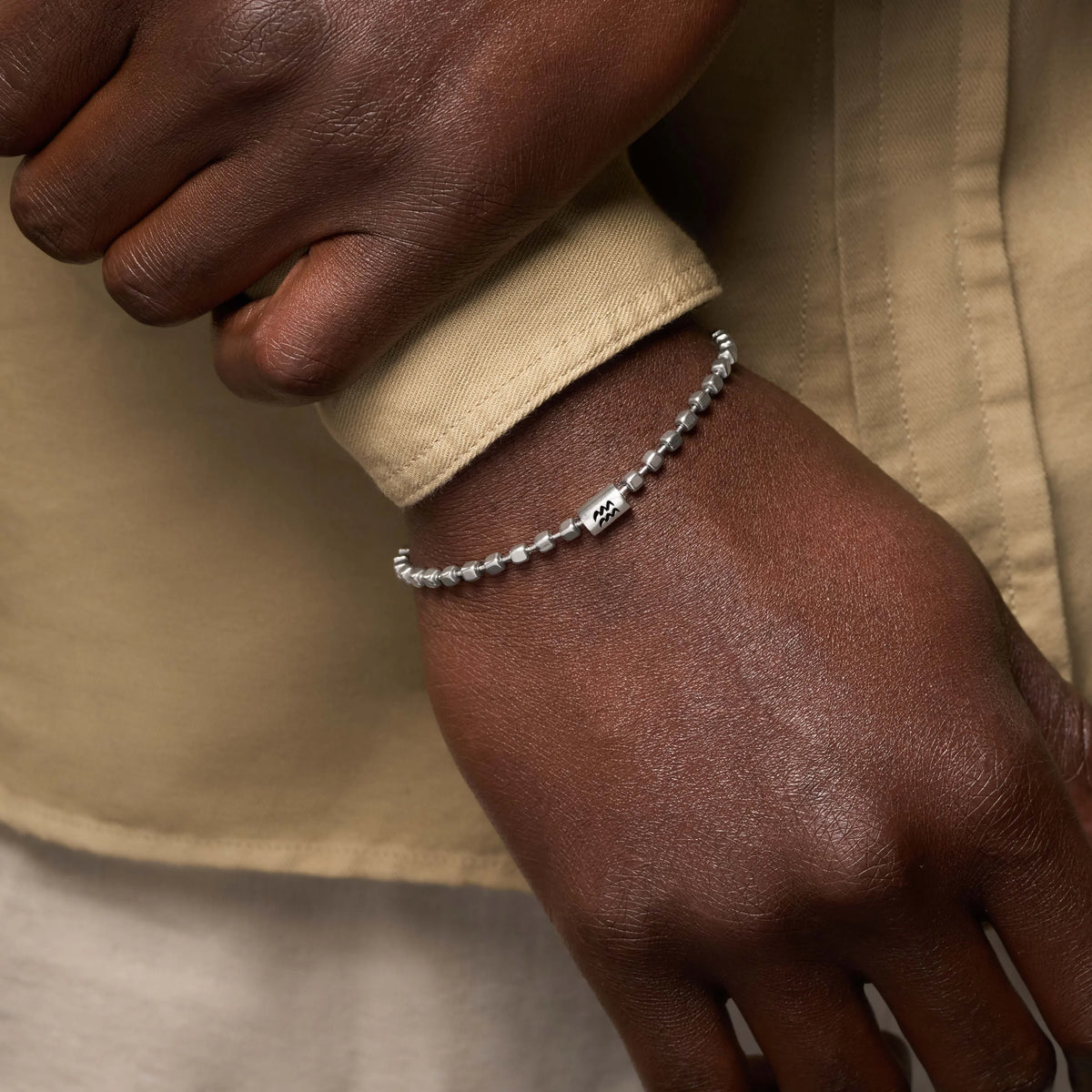 Inspired Charisma Sterling Silver Aquarius Bracelet