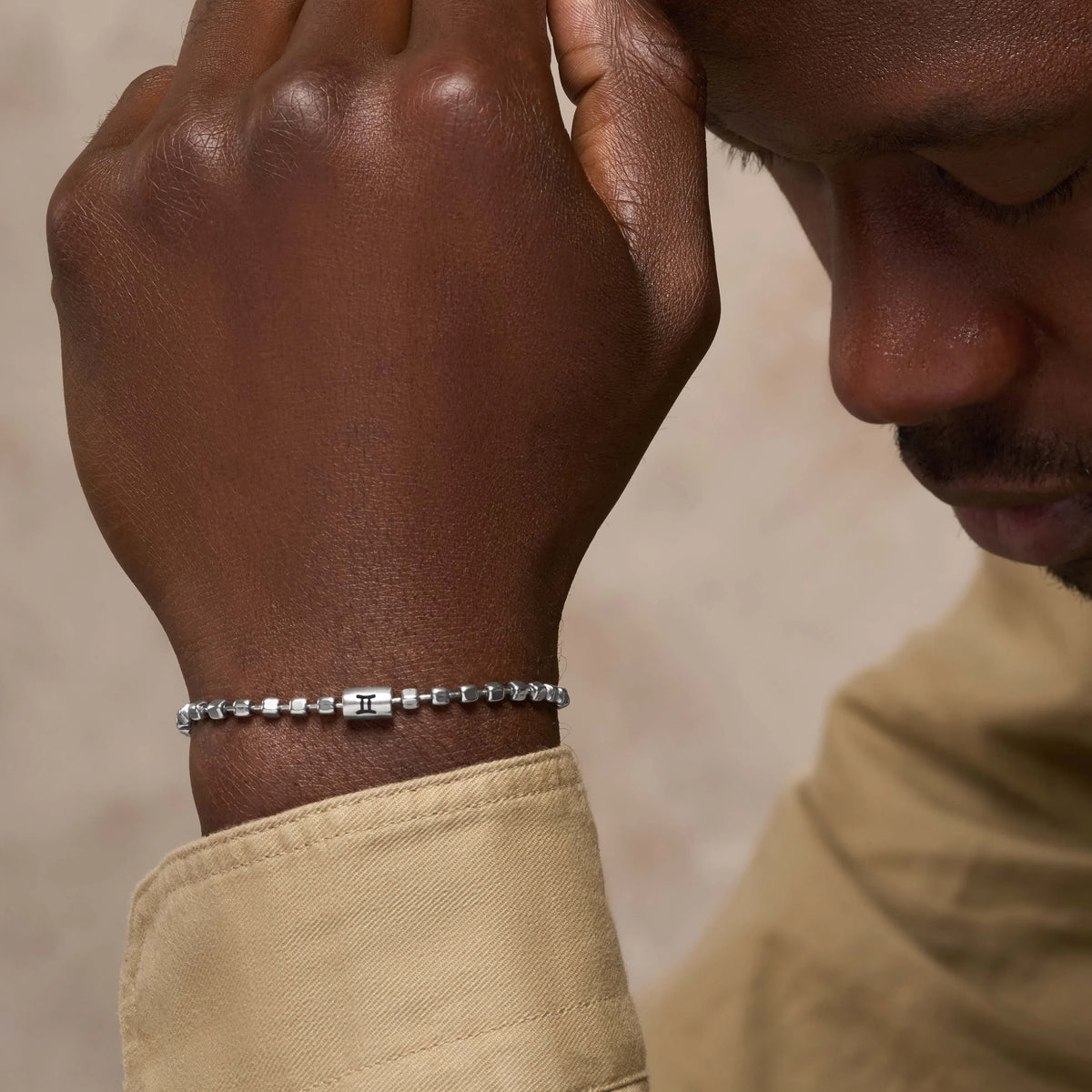 Spirited Wit Sterling Silver Gemini Bracelet
