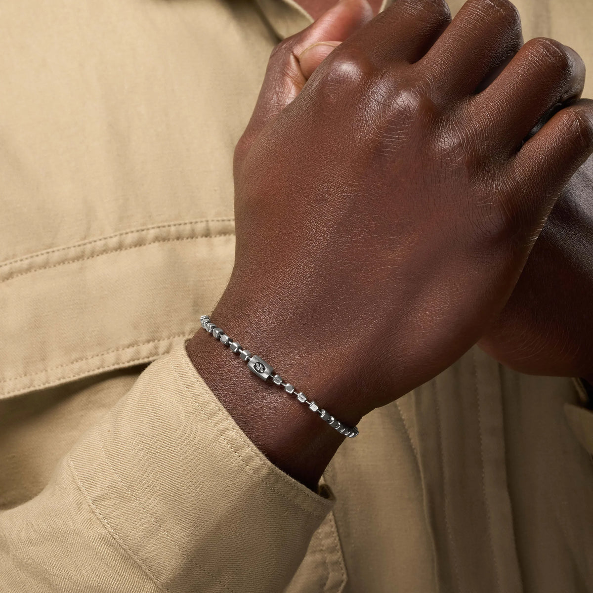 Compassionate Warrior Sterling Silver Cancer Bracelet
