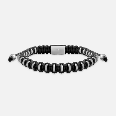 Steady Resolve Black Macramé Bracelet