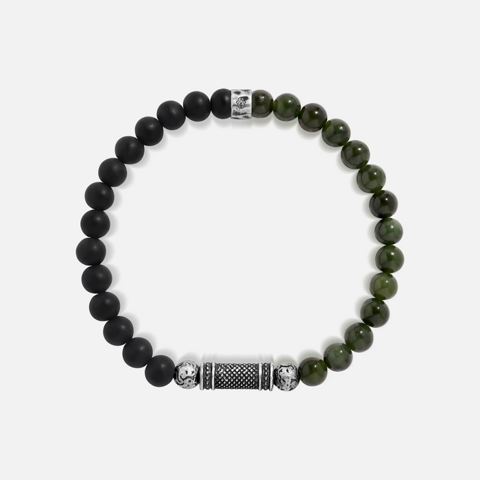Resolute Spirit Jade & Onyx Men’s Bracelet