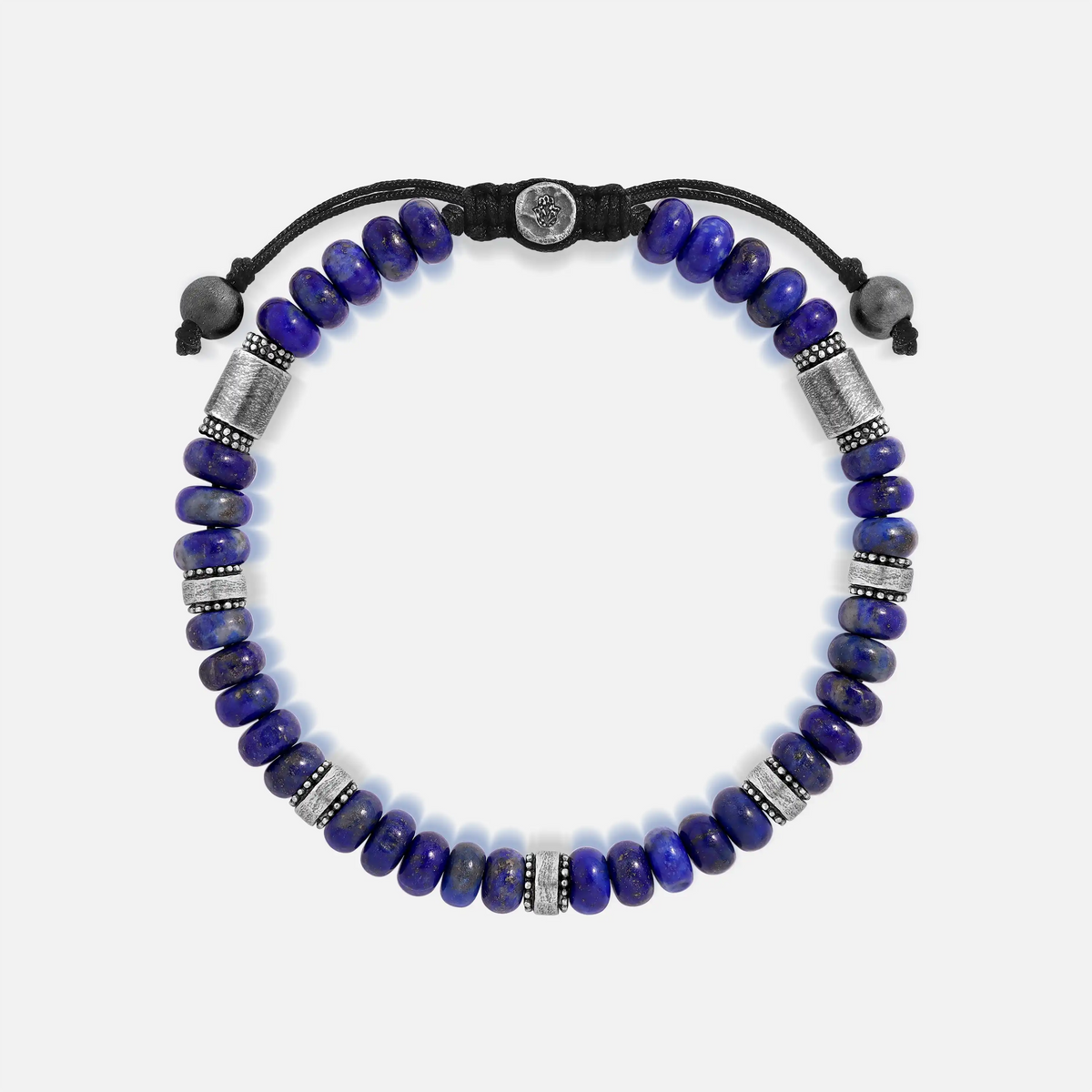 Midnight Sky Deep Lapis Macramé Bracelet