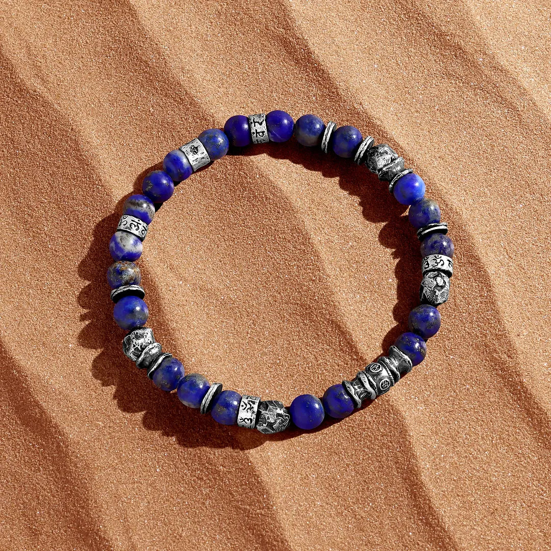 Warrior Strength Lapis Mantra Bracelet